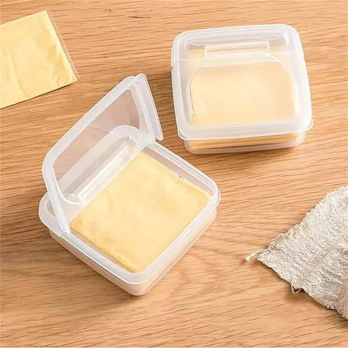 Boîte de rangement de fromage au réfrigérateur en plastique 1 pièce, récipient à fromage, boîte de rangement de tranche de fromage bloc de beurre