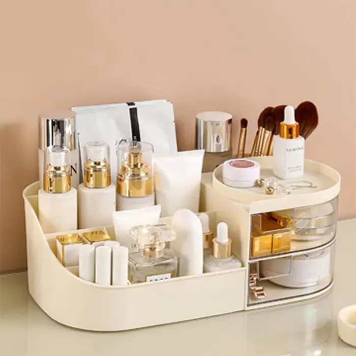 Boîte de rangement de cosmétiques avec tiroir