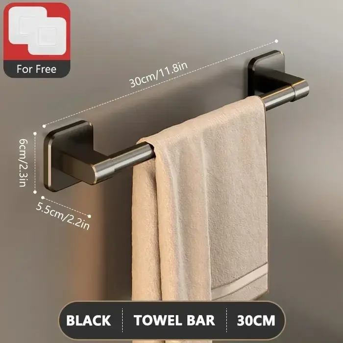 Étagère de rangement pour salle de bain, sans perforation, à ventouse, murale, porte-serviettes, éta
