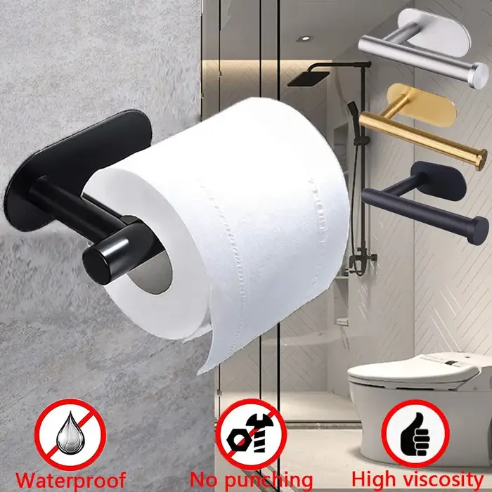 Porte-rouleau de papier hygiénique adhésif