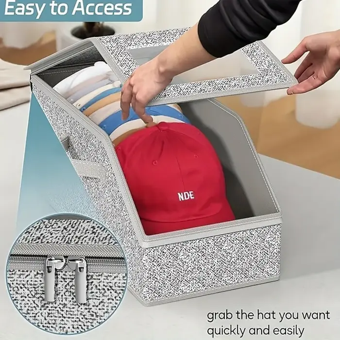 Boîte de rangement pour casquettes de baseball, avec fenêtre transparente pouvant contenir 12 casque