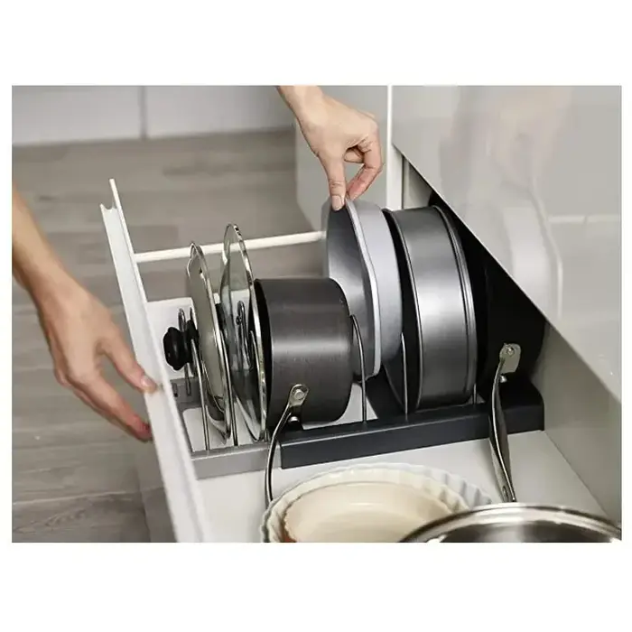 Organiseurs de placard de cuisine pour casseroles et poêles
