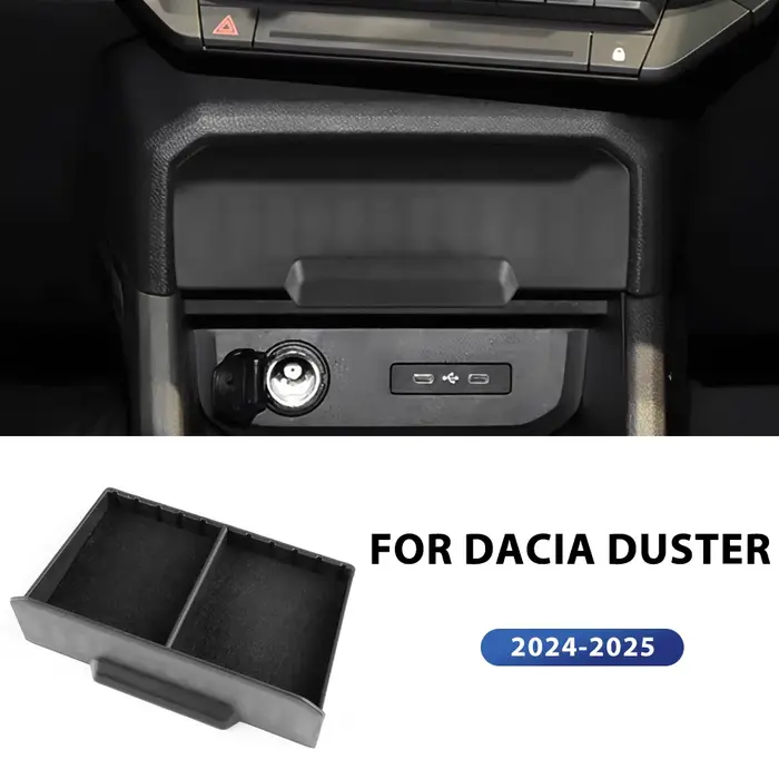 Boîte de rangement de commande centrale de stockage de voiture pour Dacia Duster 3 2024 2025 2026 co