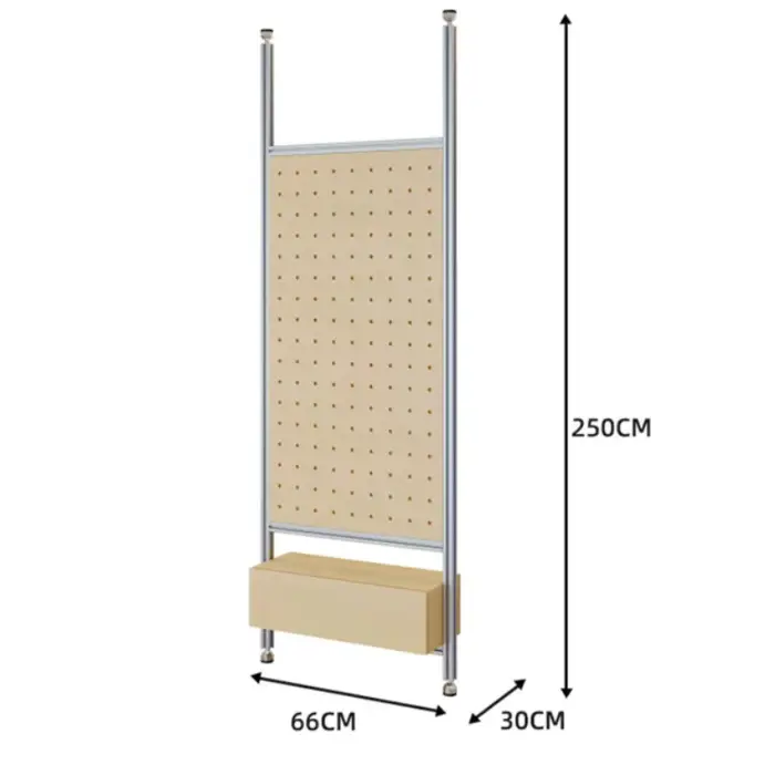 Étagère murale robuste pour panneau perforé, support de rangement et d'affichage, organisateur domestique