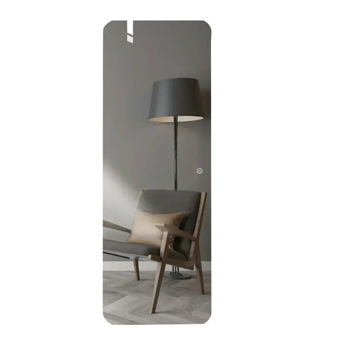 Armoire miroir pleine longueur, miroir sur pied avec rangement, armoire miroir multifonctionnelle po