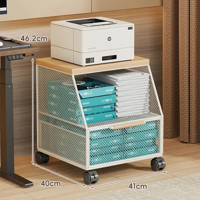 Chariot d'imprimante roulant, étagère de sol multicouche, support de rangement pour copieurs tout us