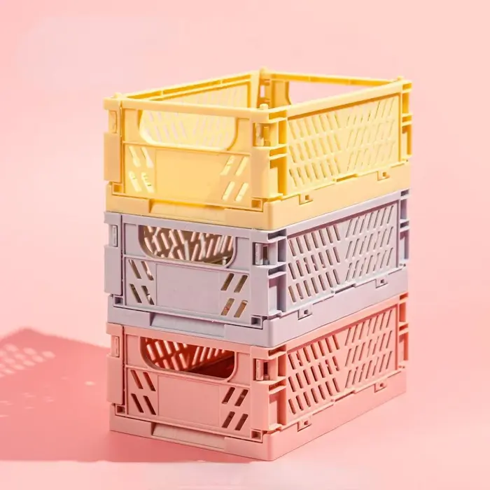 Caisse de rangement pliable en plastique