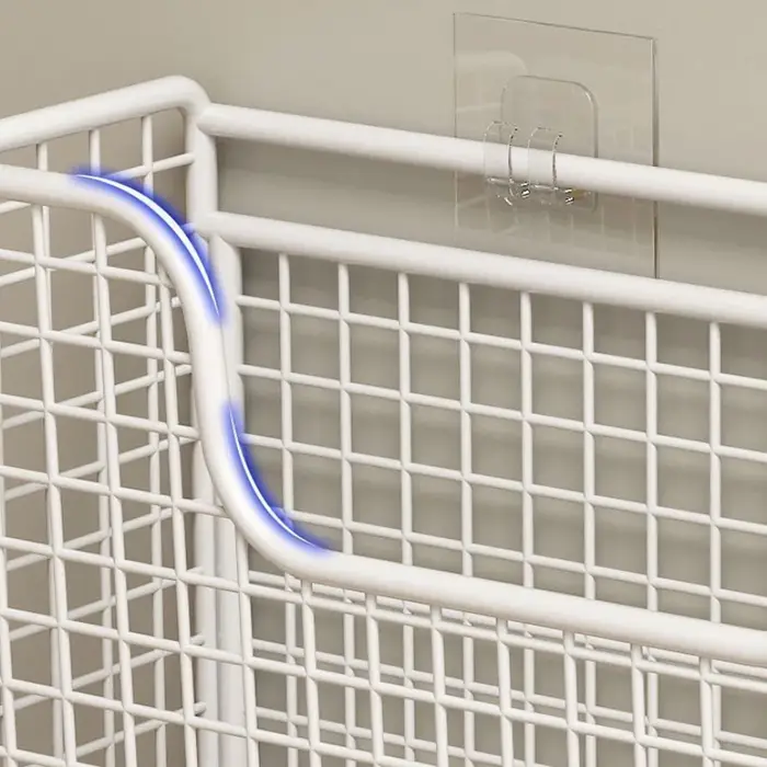 Boîte de rangement de porte d'armoire de cuisine sans poinçon