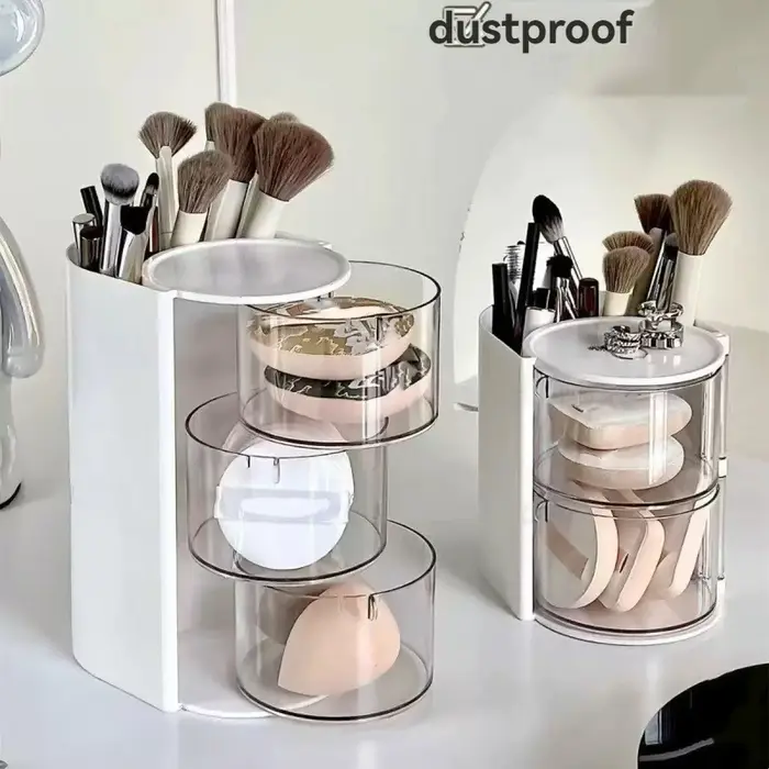 Boîte de rangement pour bouffées de beauté