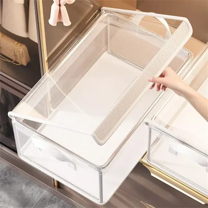 Panier de rangement Transparent en PVC pour vêtements