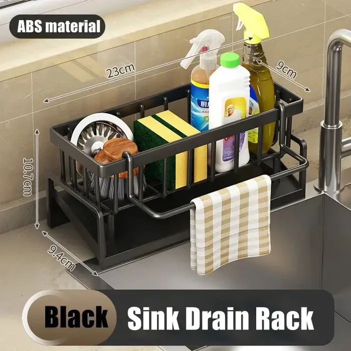 Étagère de cuisine multifonctionnelle en plastique, étagère de Drainage de rangement de chiffon, éta