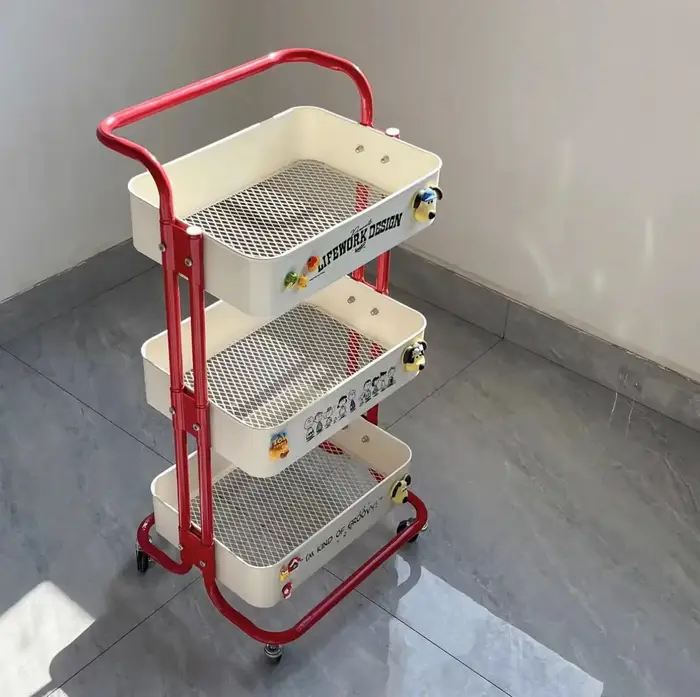 Petit chariot de rangement à 3 niveaux