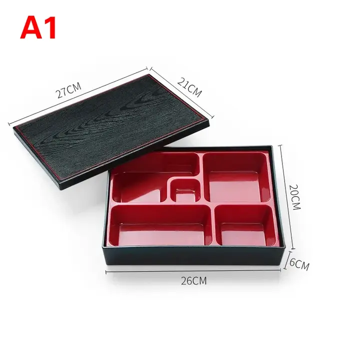 Boîte de rangement alimentaire japonaise type bento, compartimentée, pour le déjeuner professionnel,