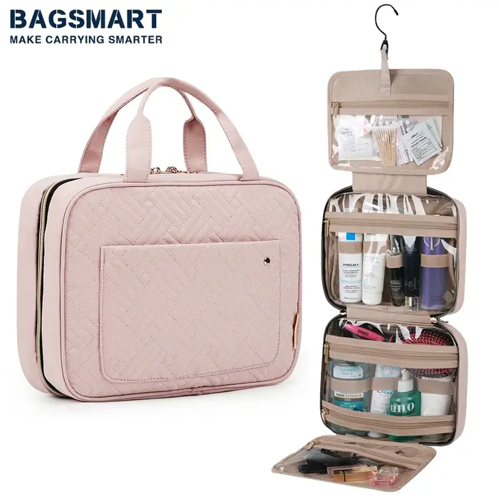 BAGSMART bolsos de maquillaje Sac de rangement de voyage,organisateur de voyage, sac de toilette sus