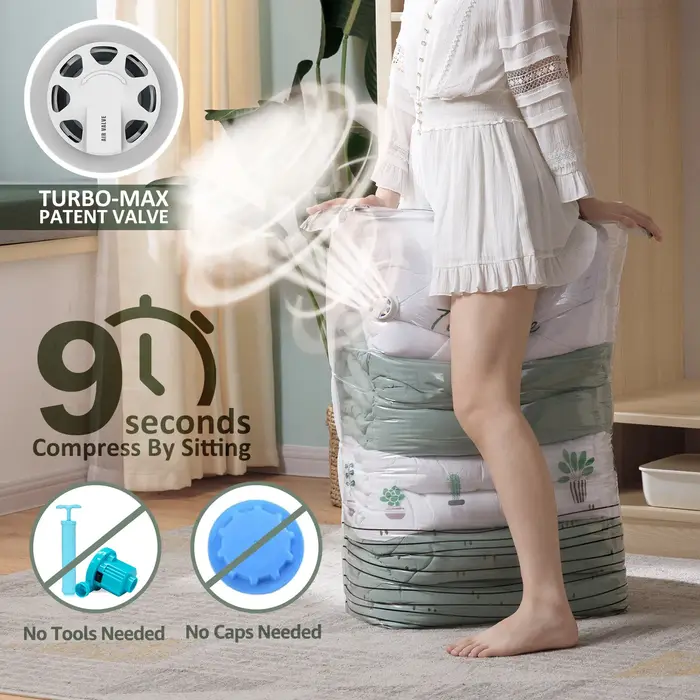 TAILI sacs sous vide cubiques grand sac de rangement pour vêtements