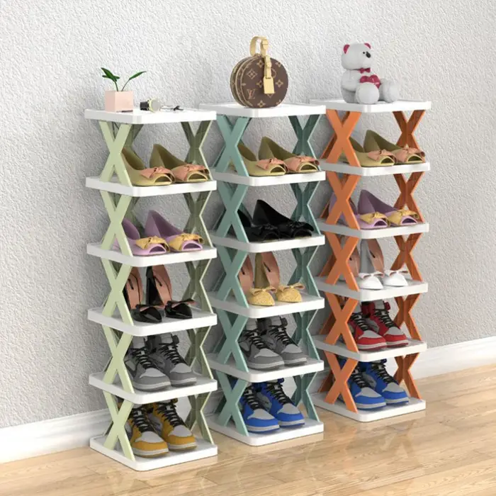 Étagère à chaussures empilable T1 multicouche