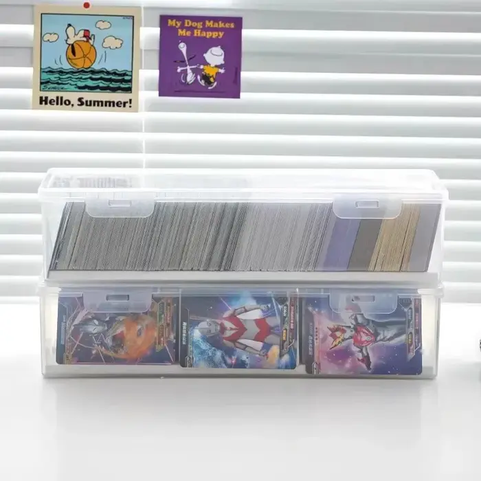 Boîte de rangement en plastique transparente