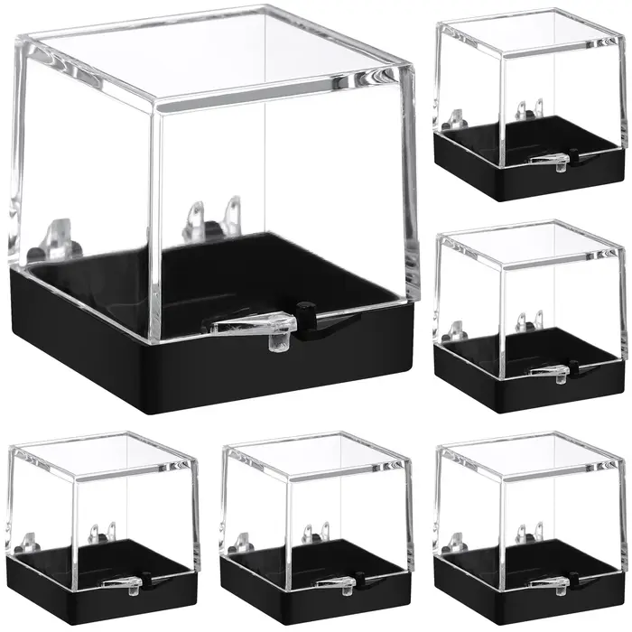 Boîte transparente pour collection de minéraux