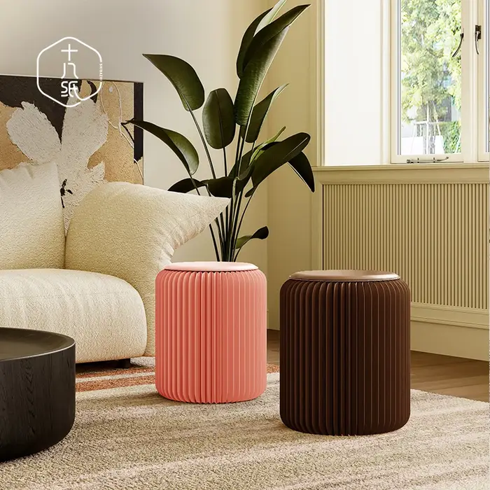 Tabouret pliant en papier Kraft, meubles design permettant de gagner de l'espace, tatami japonais portable, tabouret à langer pour chaussures de maison, balcon extérieur, loisirs