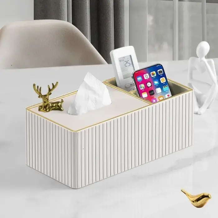 Couverture de boîte à mouchoirs moderne et luxueuse pour le salon