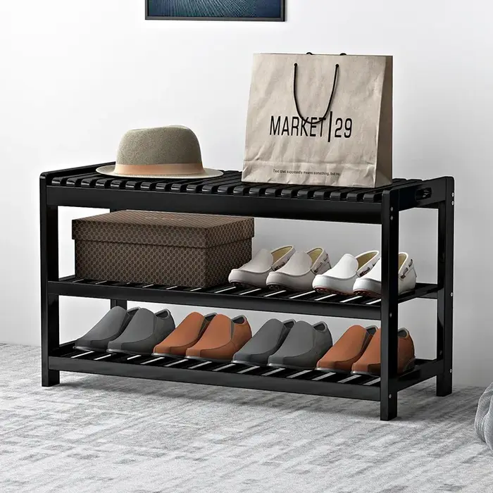 Banc à chaussures en bambou pour la maison