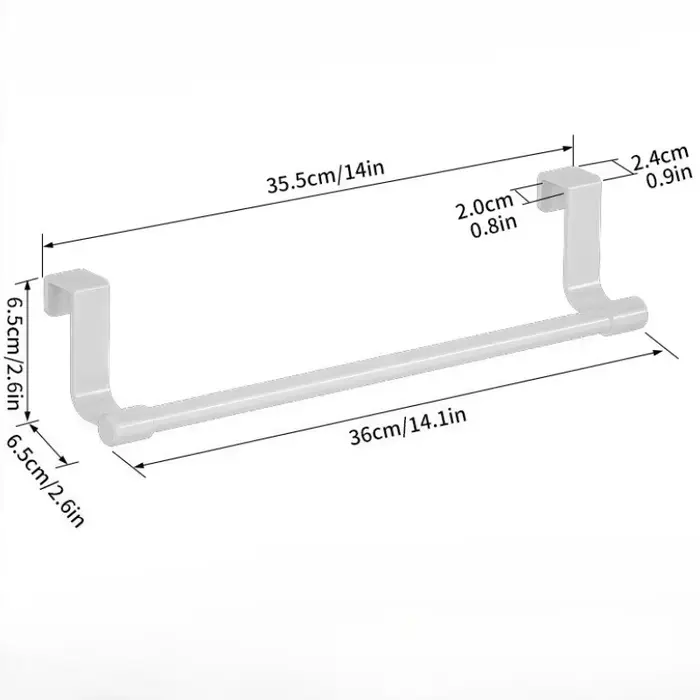Porte-serviettes mural pour armoire de cuisine, 2 pièces, un porte-serviettes peu encombrant adapté 