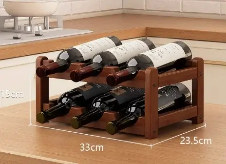 Range-bouteilles autoportant pour comptoir, étagère de rangement robuste pour vin, présentoir de bou