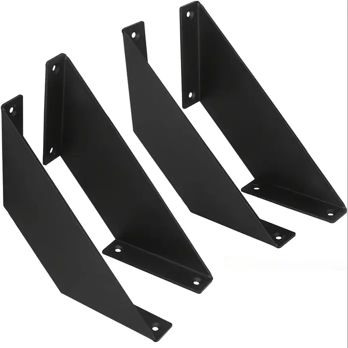 Support d'angle robuste, étagère flottante de 8 pouces, lot de 4, support mural décoratif tendance, 