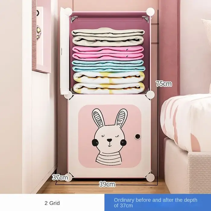Armoire à vêtements pliante pour enfants, armoires pliantes, cube durable, Psychde rangement d'épiss