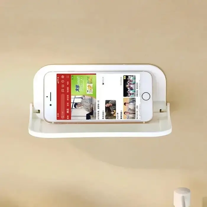 Étagère murale pliable sans perçage, support de rangement adhésif