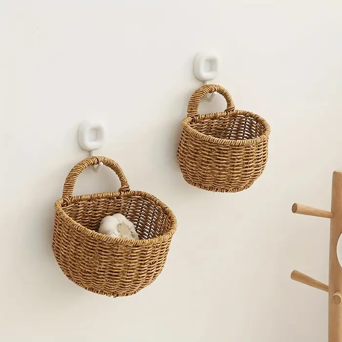 Panier de rangement suspendu tissé à la main