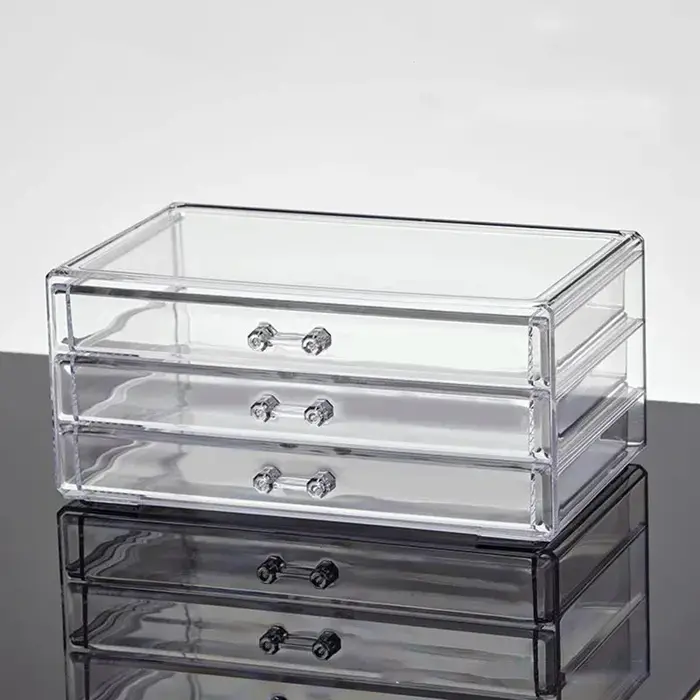 Boîte de rangement transparente en acrylique pour cosmétiques, boîte de rangement pour rouge à lèvre