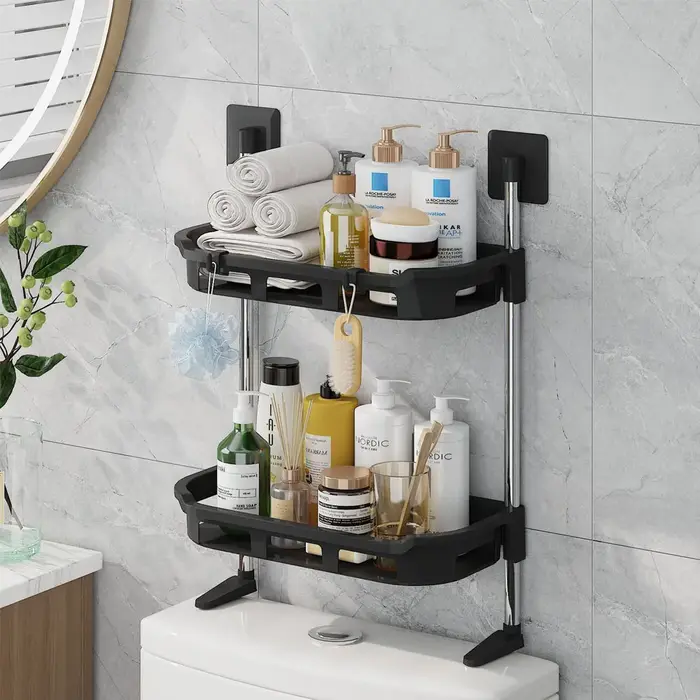 Étagères de douche, support de rangement pour salle de bain, support de rangement multicouche sur pi