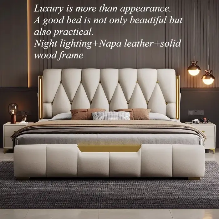 Lit Queen Size avec rangement