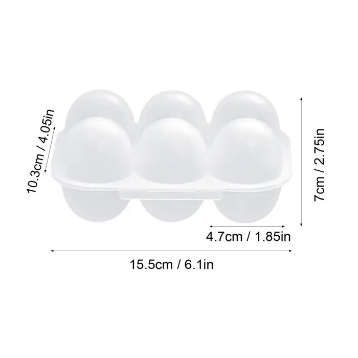 Boîte à œufs à 6 grilles, conteneur porte-œufs transparent et réutilisable, Carton à œufs avec distr