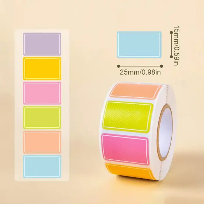 Étiquettes autocollantes colorées pour boîtes de déménagement, 500 pièces, étiquettes rectangulaires