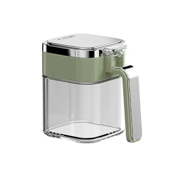Boîte d'assaisonnement en verre Durable de 380ml, récipient à sel anti-fuite et anti-poussière, étan