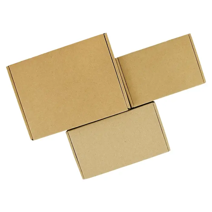 Boîte-cadeau en papier Kraft brun multi-tailles, 5 pièces, boîte d'emballage de bonbons pour biscuit