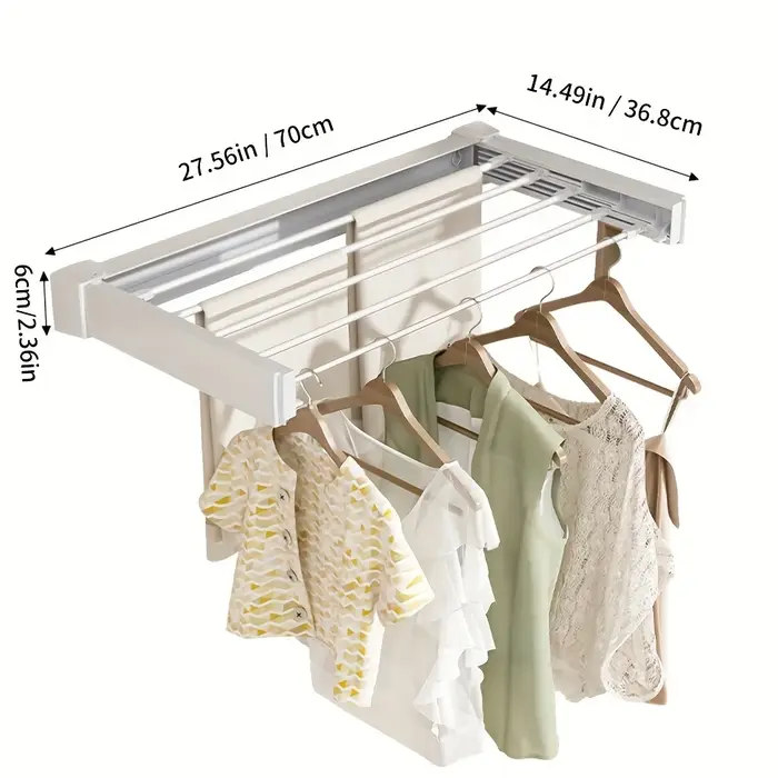 Un séchoir à linge rétractable, un porte-serviettes invisible pour la salle de bain, adapté au sécho