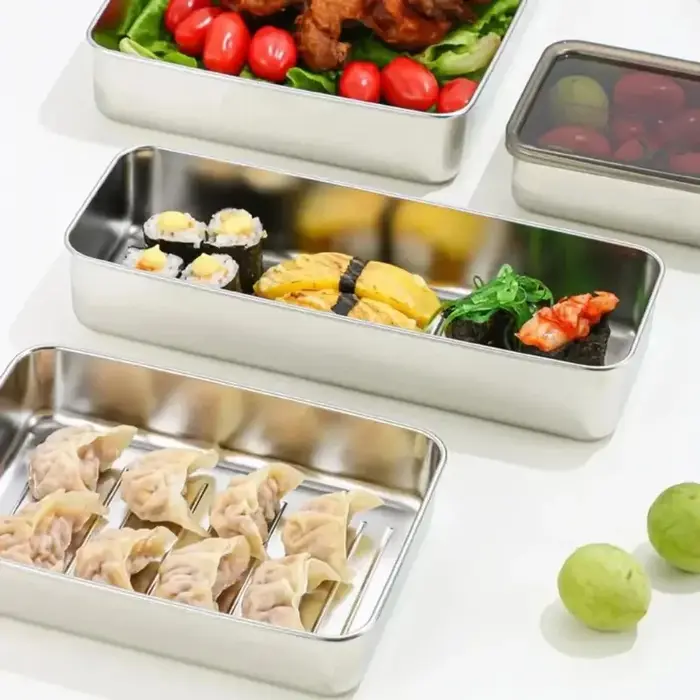 Boîte de rangement pour viande en acier inoxydable pour réfrigérateur