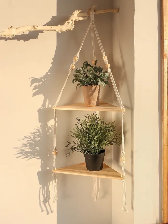 Étagère d'angle en bois