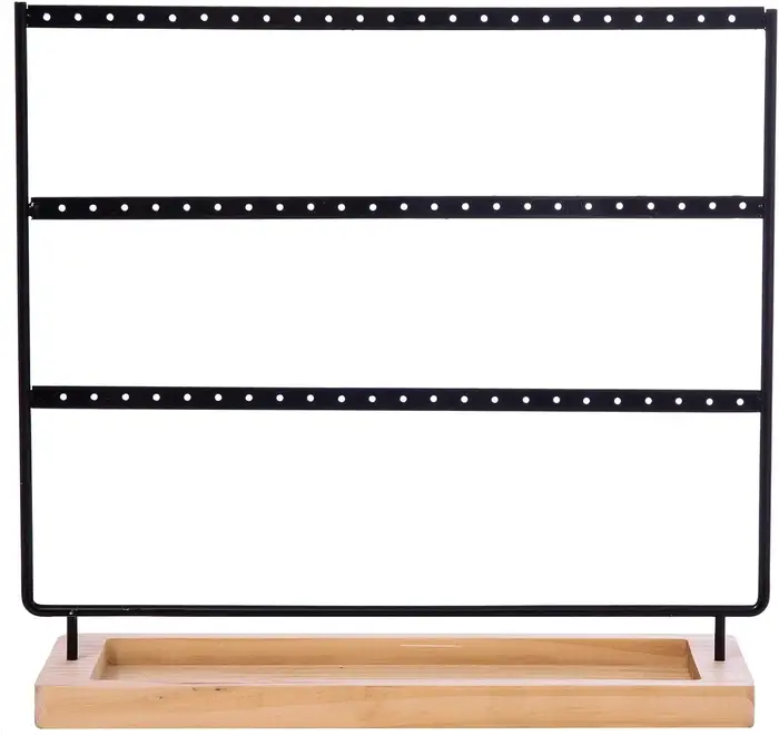 Support pour boucles d'oreilles, 3 niveaux, 69 trous, organisateur de boucles d'oreilles, présentoir