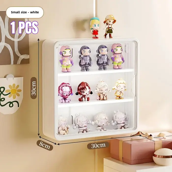 Boîte de rangement murale pour figurines d'action, présentoir magnétique à aspiration T1, boîte enne