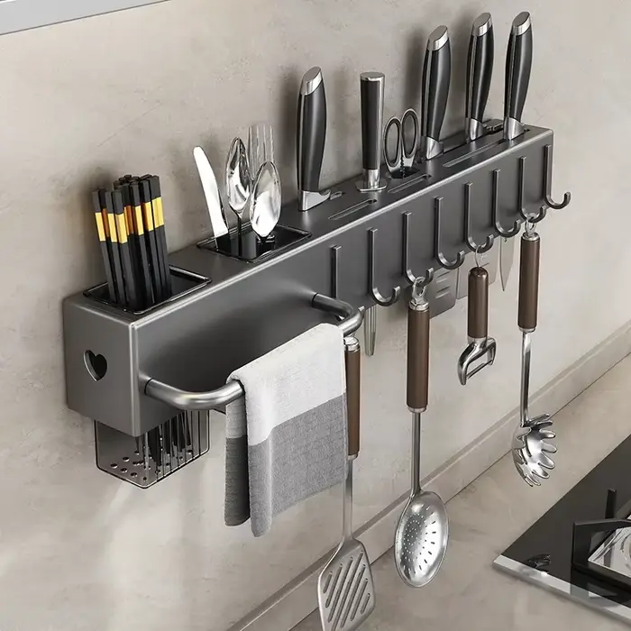 Support mural multifonctionnel pour couteaux de cuisine 30/40 cm