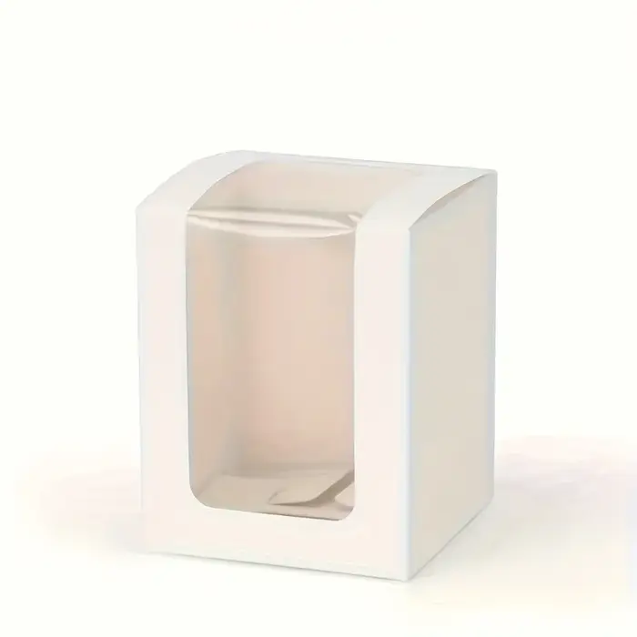 Lot de 16 coffrets cadeaux en papier kraft avec fenêtres transparentes, adaptés aux cadeaux, bonbons