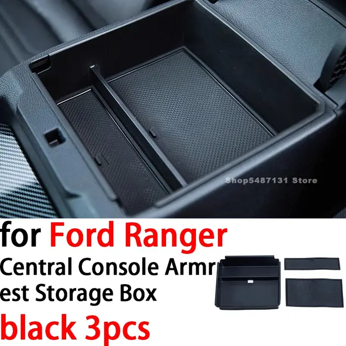Boîte de rangement d'accoudoir de Console centrale de voiture, pour accessoires d'intérieur Ford Ran