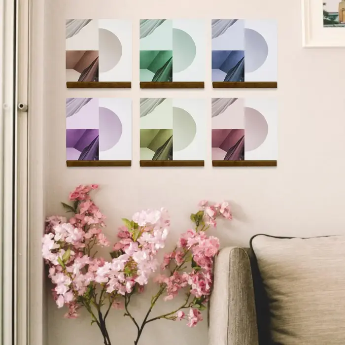 Wall Record Holder Wood Vinyl
