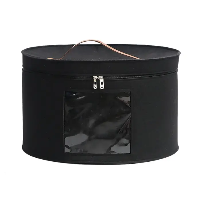 Boîte de rangement pour chapeau de voyage, grand étui rond pour chapeau, chapeau de cowboy pour femm