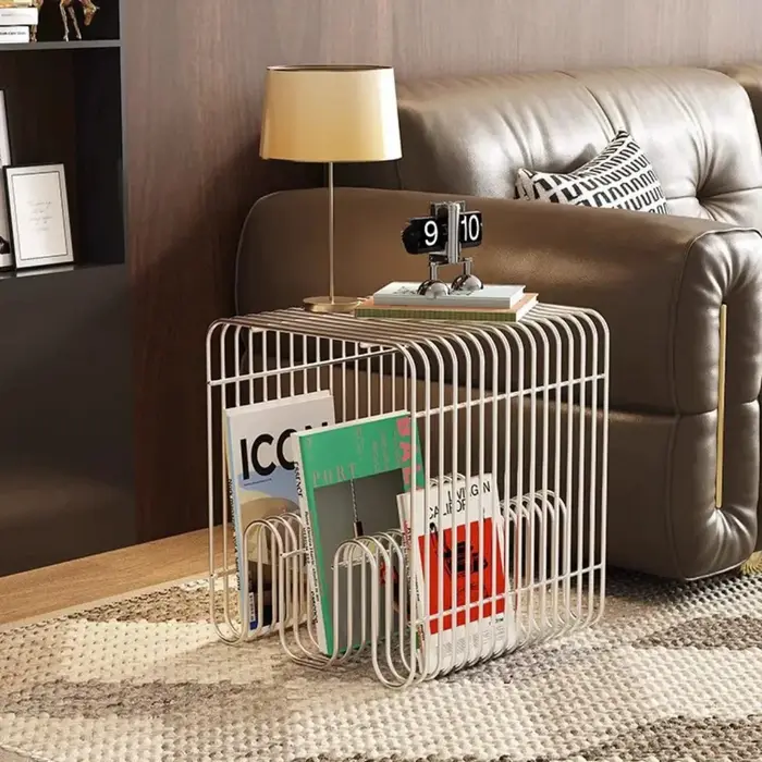 Étagère métallique moderne et élégante – Organisateur mural et sol multifonctionnel pour tables basses