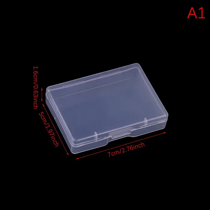 Boîte en plastique transparente, boîte d'emballage rectangulaire translucide, étui de rangement, ant